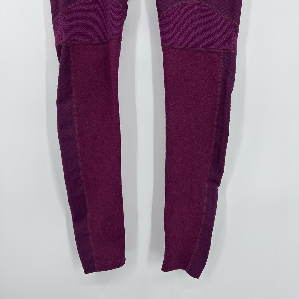 Gymshark True Texture Dark Ruby Mid Rise Leggings Full Length Women’s Size Small - Picture 5 of 12